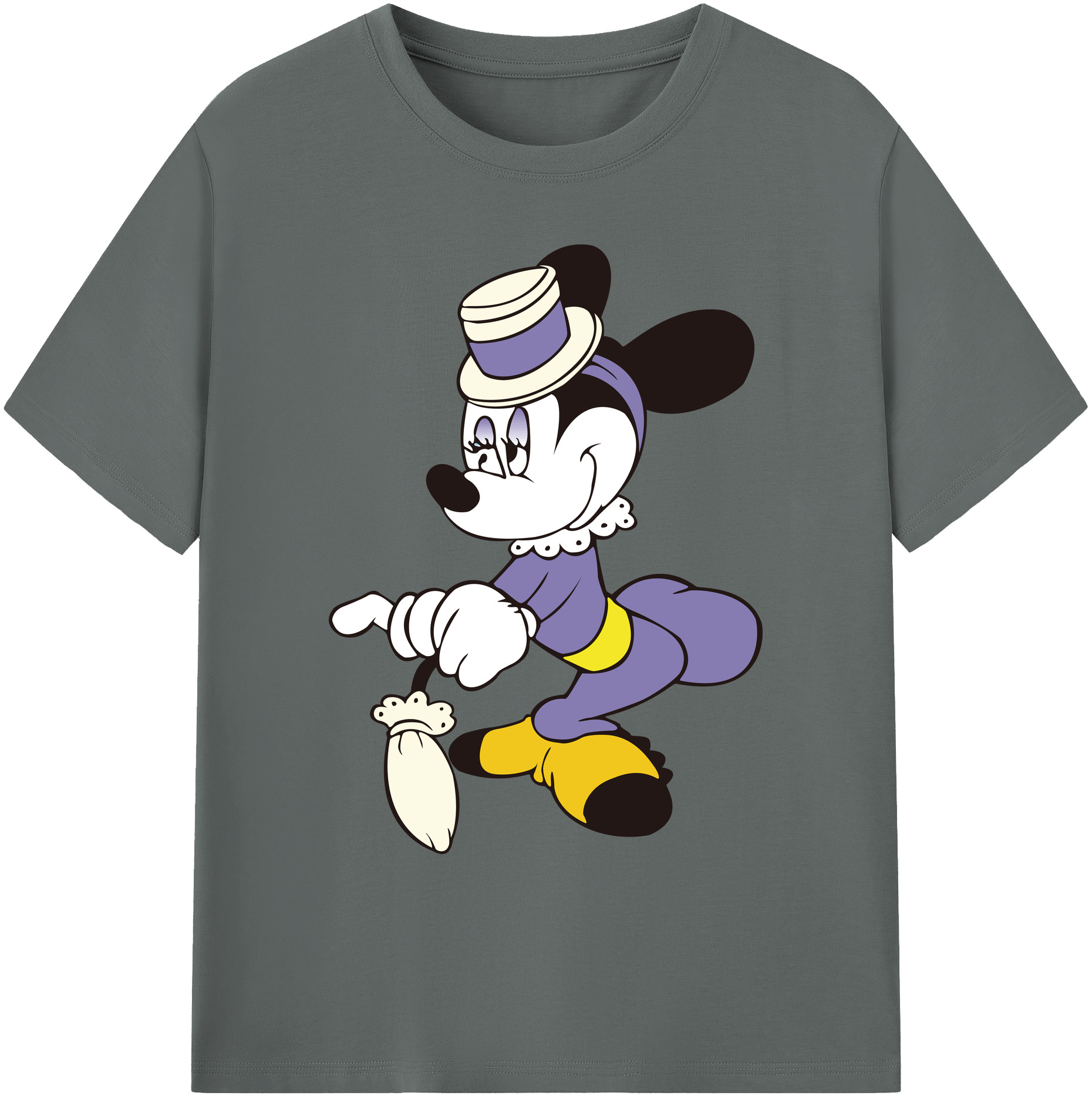 ミッキーマウス Mickey Mouse 綿100％ メンズ半袖Tシャツ｜肌触りやわらか＆通気性